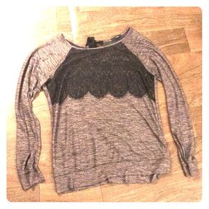 Lacy and Sexy open back long sleeve top